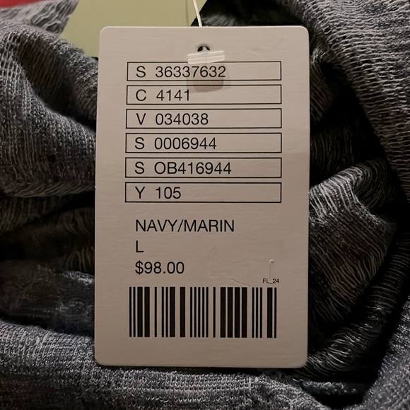 NEW Anthropologie Knit Cowl Neck Sweater Dress Navy/Marine Size Large - Picture 3 of 3